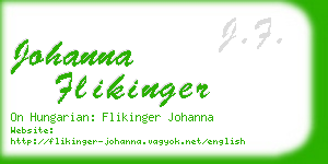 johanna flikinger business card